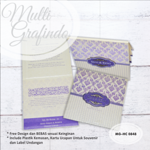 Cetak Undangan Hardcover Full Color 15x15 cm
